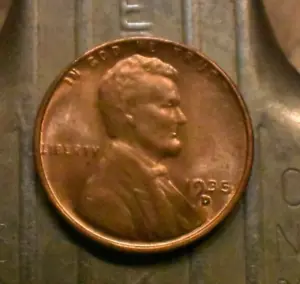 Rötlich-getöntes Juwel! 1935-D Lincoln Wheat Cent 1c. (#9129) - Bild 1 von 3