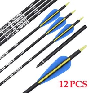 12Pcs 28/30'' Carbon Pfeil Bogenschießen für Schießen mit Recurve Compound Bogen - Bild 1 von 8