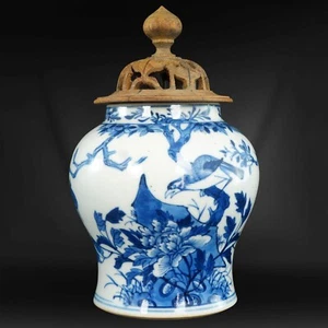 Chinese Ginger Jar Bird Motif 19th Century - Picture 1 of 14