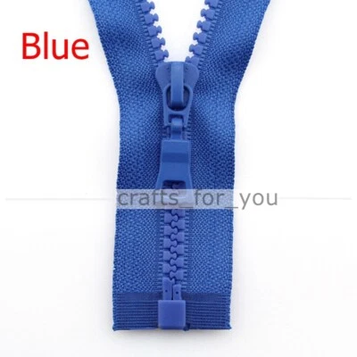 No.5 Coloured Zip 23.62"-35.43" Resin Teeth Zipper Slider Open End Sewing Craft - Image 1 of 4