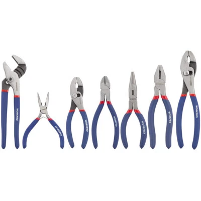 WORKPRO 7PC Pliers Set (8-inch Groove Joint Pliers 6-inch Long Nose Carbon Steel - Image 1 of 4