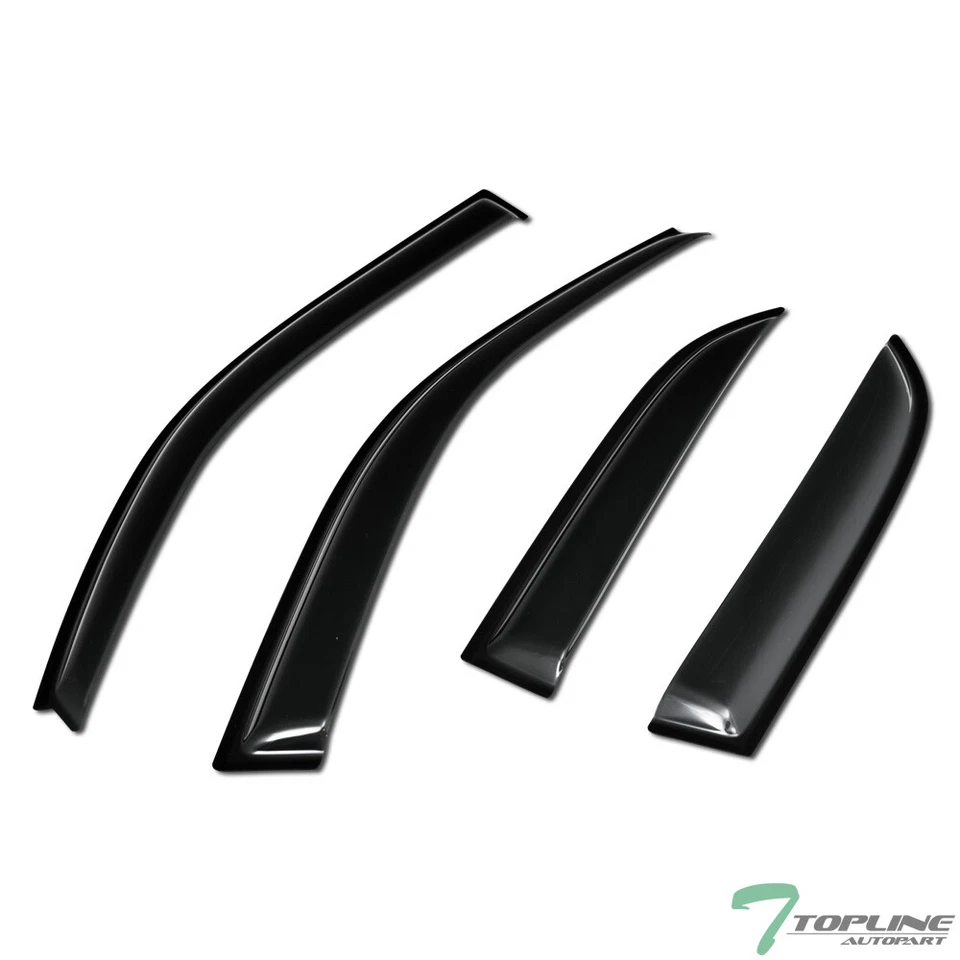 Topline For 1992-1996 Toyota Camry 4D Sun Rain Guard Vent Shade Window Visors v2 - Image 1 of 4