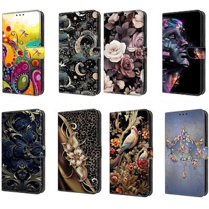 Luxury Printed Card Wallet Phone Case for iPhone 11 12 Pro Max XS XR 6 7 8 SE - Picture 1 of 28
