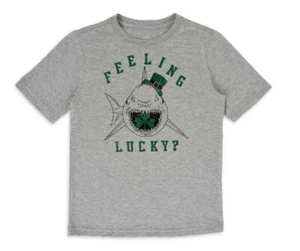 FEELING LUCKY? ST PATRICK'S DAY SHORT SLEEVE GRAPHIC T-SHIRT SIZE XS 4-5 NEW☘ - Picture 1 of 4
