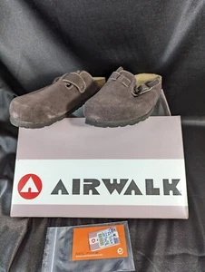 Airwalk Abby Clogs Damen Gr. 9 braun Wildleder Leder verstellbare Schnalle - Bild 1 von 4