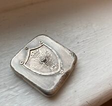 BEE & CROWN 2 3/4oz K2 Metals Stamped Poured 999 Silver Bar Shield