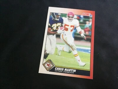 1991 Score Football #157 Chris Martin - Image 1 of 2