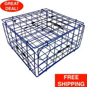Folding Crab Trap Metal Catcher Lobster Trap Pot Box Basket Top Door Bait Cage - Picture 1 of 24