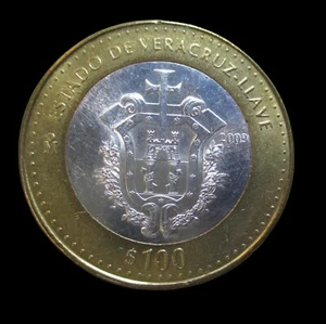 MEXICO 100 PESOS 2003 YUCATAN BI-METALLIC SILVER KM 689 #4726# - Foto 1 di 2