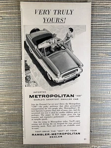Metropolitan 1500 Small Car Met Rambler 1960 Vintage Print Ad - Picture 1 of 1