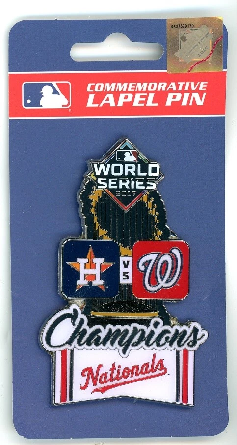 2019 World Series 3" Historic Pin Washington Nationals vs Houston Astros  PSG - Image 1 of 1