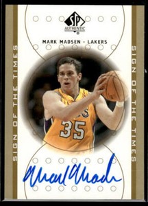 2000 SP Authentic #MM Mark Madsen Sign of the Times Auto Los Angeles Lakers