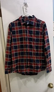 The Children’s Place Boy’s Red Plaid Long Sleeve Shirt - Size 16 XXL NWT. K1 - Picture 1 of 8