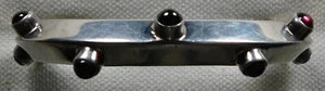 NAVAJO R. JARANGO Sterling Red Stone Cabs Handmade Cuff Bracelet, Estate - Picture 1 of 7