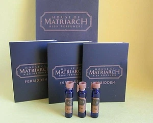 SET OF 3 FORBIDDEN HOUSE OF MATRIARCH HIGH PERFUMERY 1 ML .03 OZ PERFUME VIALS - Foto 1 di 2