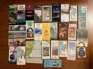Travel Brochures Highway Maps Postcards Lot 1980s-90s Florida Canada New Orleans - Picture 1 of 17