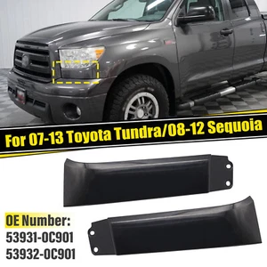 For 2007-2013 Toyota Tundra Bumper Headlight Filler Grille Trim Cover LH&RH Pair - Foto 1 di 15