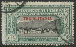 Italy 1923 15¢ overprinted TRIPOLITANIA in red CDS used - Picture 1 of 1