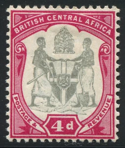 Nyasalandia BCA África Central Británica 1897 4d SG 45 como nuevo con bisagras MH EN MUY BUEN ESTADO - Imagen 1 de 2