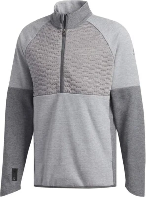 adidas Golf Mens Frostguard Zip Top, Grey Heather, NEW - Image 1 of 4