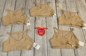 NWT Lot Of 5 Maidenform Bralette Lace Racerback Nude Training Bra Small 28A 6/6x - Picture 1 of 9