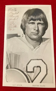 SKIP BUTLER 1972-1977 Houston Oilers foto firmata autografata kicker - Foto 1 di 5