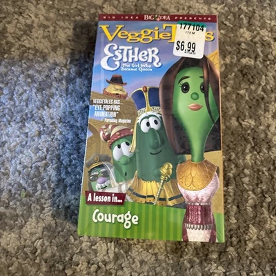 NEW VeggieTales Esther The Girl Who Became Queen Lesson in Courage VHS 2000  - Image 1 of 4