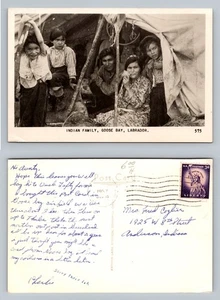Goose Bay, LB-Labrador, Native Family Tent Camp RPPC Vintage Postcard - Picture 1 of 1