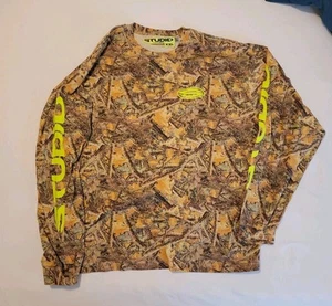 Supervsn Studios Studio Long Sleeve Camo Men's XXL Green Yellow, Unique  - Picture 1 of 7