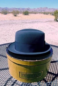 Vintage 50er Jahre Resistol grau blau Fedora Größe 7 1/8 - Bild 1 von 10