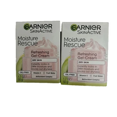 2 X Garnier Skinactive безмасляный увлажняющий спасательный освежающий гель-крем для сухой кожи новый в коробке - Изображение 1 из 4