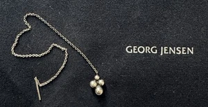 Georg Jensen Moonlight Grapes Threader Earring Sterling Silver NB: One Only EUC - Picture 1 of 10
