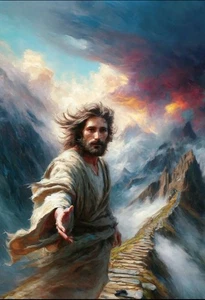 JESUS CHRIST CHRISTIAN ART “I Will Help” 8X10 PHOTO - Picture 1 of 2