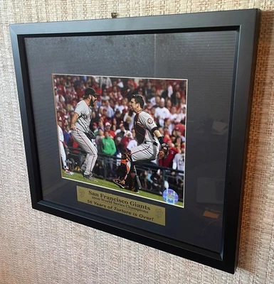 PhotoFile SF Giants 2010 World Series Brian Wilson & Buster Posey Hug. FREE S/H! - Image 1 of 4