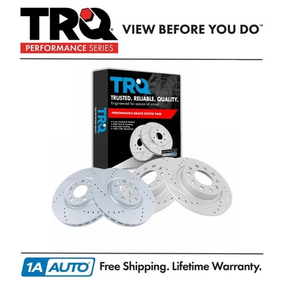 TRQ Front and Rear Brake Rotors Set For 2013-2016 Dodge Dart Foto 1 de 4