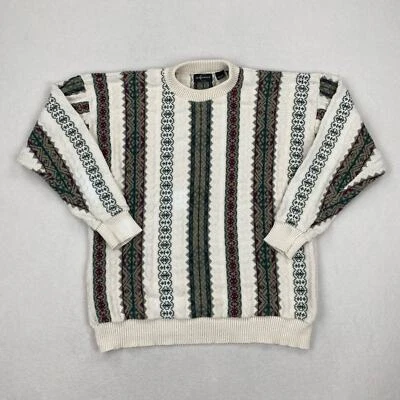 Vintage Consensus Sweater Size XL Multicolor Patterned Crewneck Pullover Grandpa - Image 1 of 4
