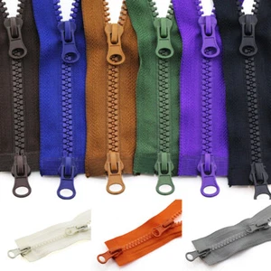 2 Way DIY Craft Zip Chunky Zipper Size #5 Open End Double Slider Strong Fastener - Picture 1 of 27