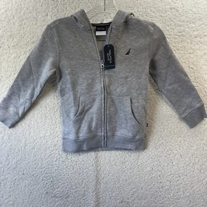 Nautica Kids Boys School Uniform Grey Full Zipper Jacket Size Large (6) NWT - Picture 1 of 11
