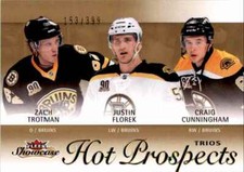 2013-14 FLEER SHOWCASE HOT PROSPECTS TRIOS TROTMAN FLOREK CUNNINGHAM 153/399