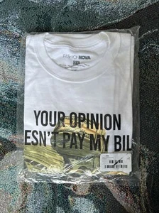 Fashion Nova Womens Doesn't Pay My Bills Tunic Top T-Shirt White - 2XL - Picture 1 of 5