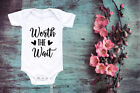 Worth The Wait Baby Vest Cute Baby Vest Cool  Baby Shower Gift Toddler  75