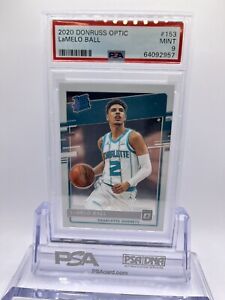 2020 Donruss Optic LaMelo Ball Rated Rookie #153 RC - PSA 9 MINT