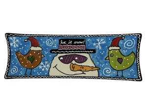Weihnachten Servierschale Frosty and his chicks 16" neuwertig keine Chips Künstler signiert - Bild 1 von 7