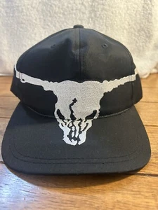Brooks & Dunn Big Longhorn Skull Black Baseball Hat Cap Rare Aop Cow Skull 90s - Bild 1 von 6