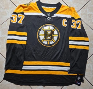 NWT Fanatics Patrice Bergeron #37 Boston Bruins Black Hockey Jersey Men's 4XL - Picture 1 of 13