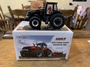 Ertl Case IH Magnum 380 Tractor FWA 2014 Farm Show, Black Chrome Chase 1/64 - Picture 1 of 3
