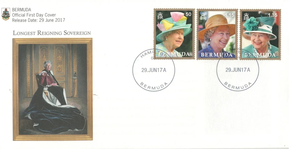 BERMUDA BRITISH COMMONWEALTH FDC QEII LONGEST REIGNING SOVEREIGN LOT (BCL 237) - Image 1 of 1