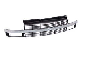 Silver Chrome Grille Assembly For 95-05 Chevrolet Astro w/Composite Lamp Type - Picture 1 of 7