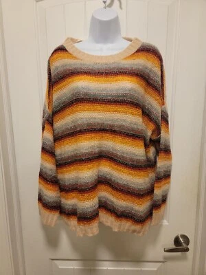 NWT Easel Los Angeles Women's Oversized Striped Sweater - Size Small - Image 1 of 4
