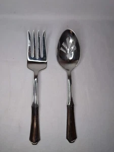 2er Set Waterford ABGESCHRÄGT Edelstahl Monique Lhuillier Besteck Servierbesteck - Bild 1 von 11